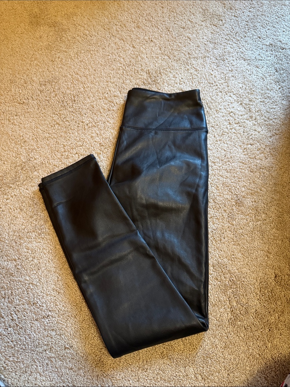 Black Faux Leather Leggings - Picture 2 of 4